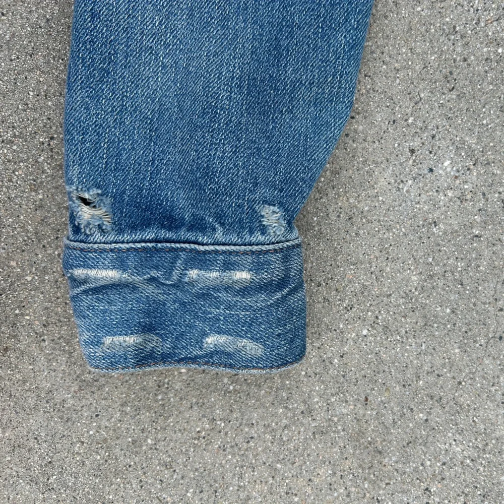 Madewell The Jean Jacket in Pinter Wash Distressed Women Size Small 100% Cotton - Picture 8 of 15